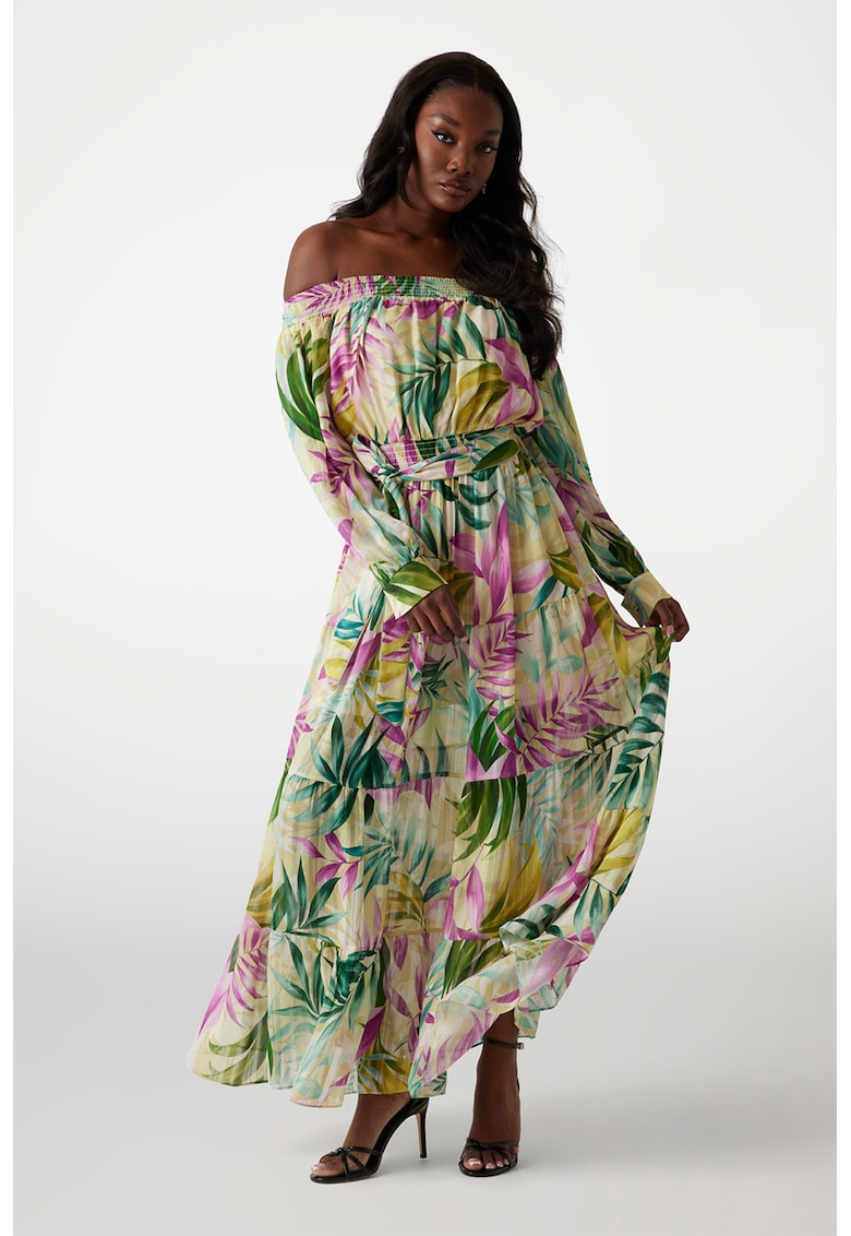 Rochie lunga cu design floral