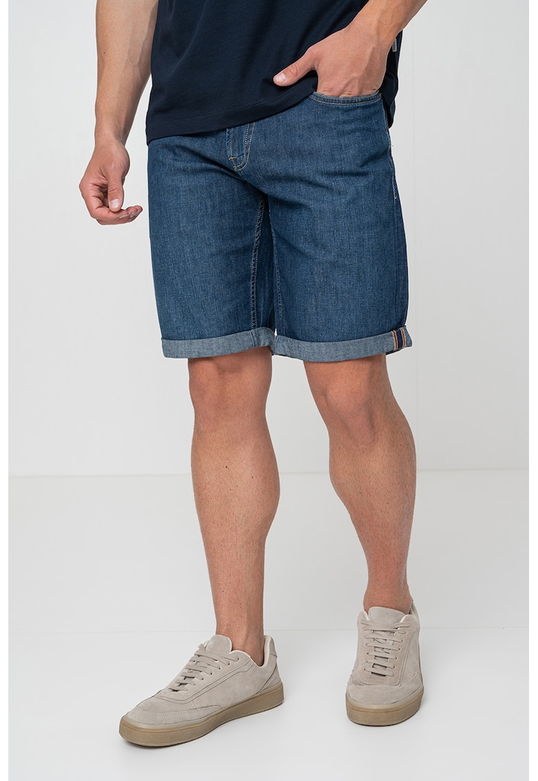 Bermude din denim cu talie medie