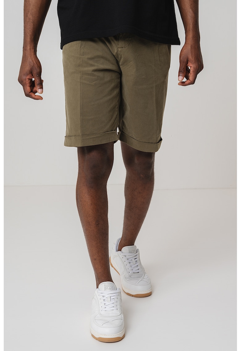 Bermude chino din amestec de bumbac si lyocell