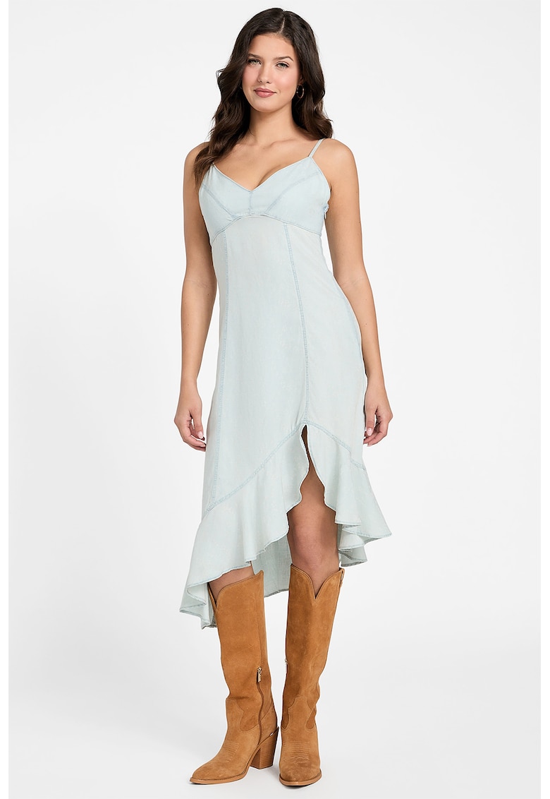 Rochie asimetrica din amestec de lyocell