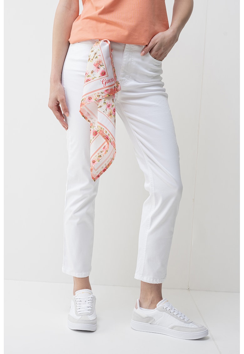 Blugi crop cu esarfa