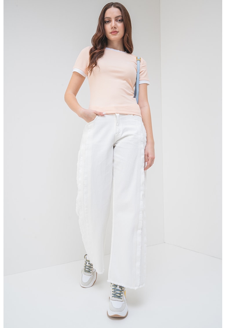 Tricou striat din amestec de modal