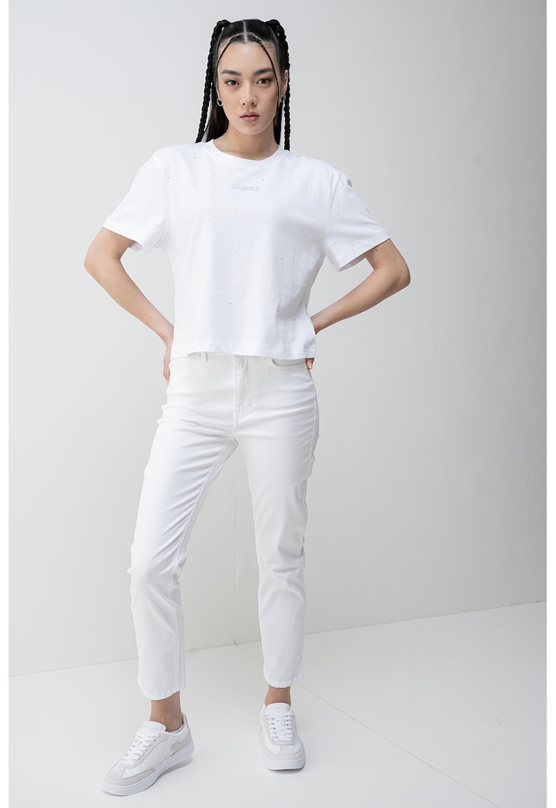 Tricou cu decolteu la baza gatului si logo Tricou cu decolteu la baza gatului si logo