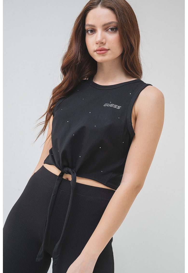 Top crop cu logo discret