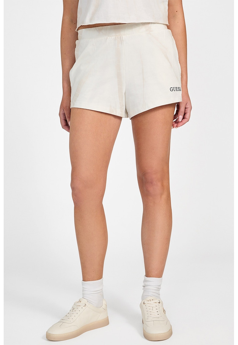 Pantaloni scurti din amestec de bumbac cu model abstract