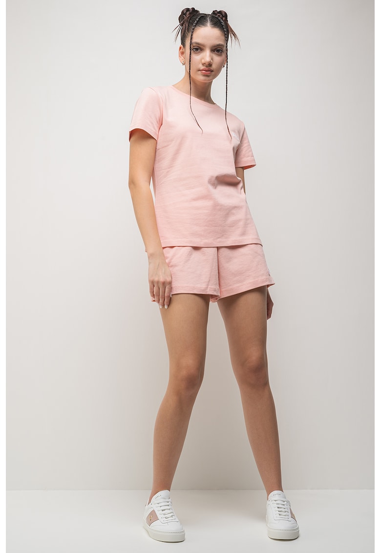 Tricou lejer din bumbac - Roz deschis