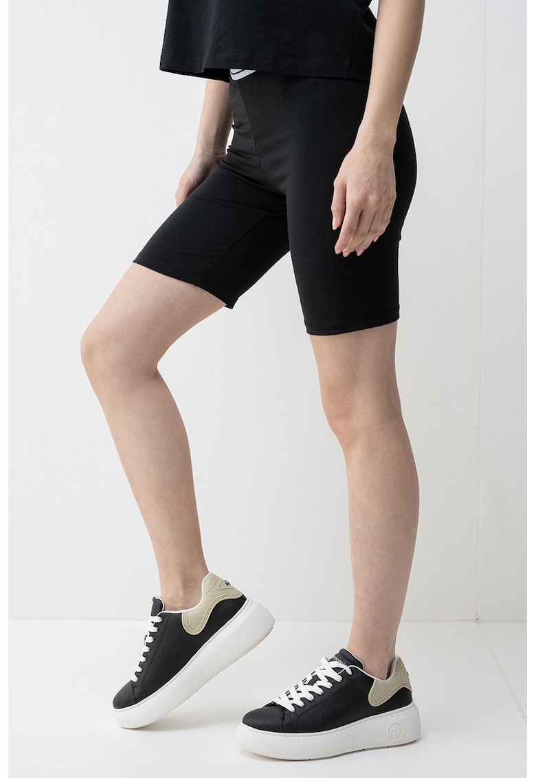 Colanti scurti din amestec de modal cu banda logo in talie