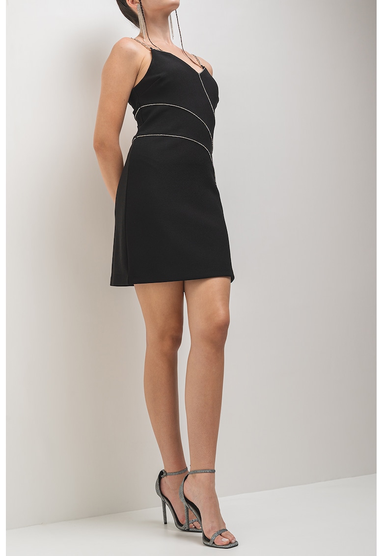 Rochie scurta cu aplicatii din strasuri