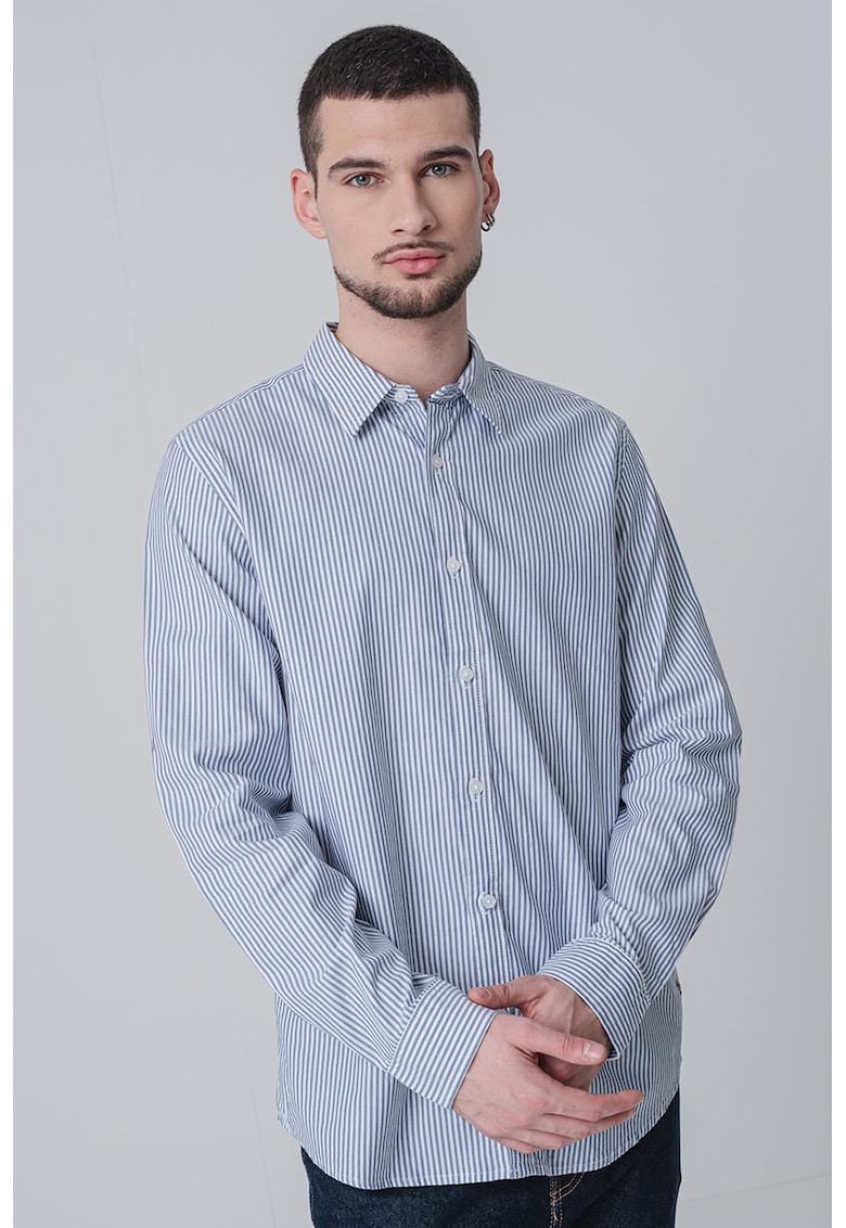 Camasa cu maneci lungi si model in dungi