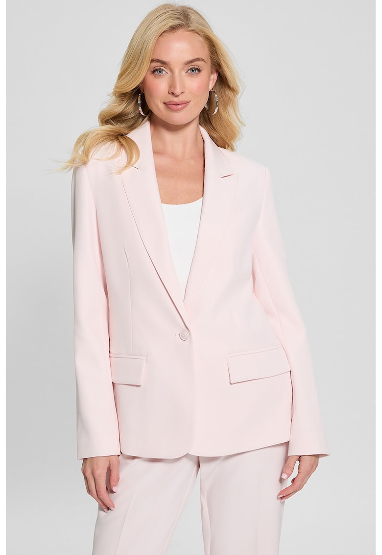 Sacou elegant cu model uni - Roz pal