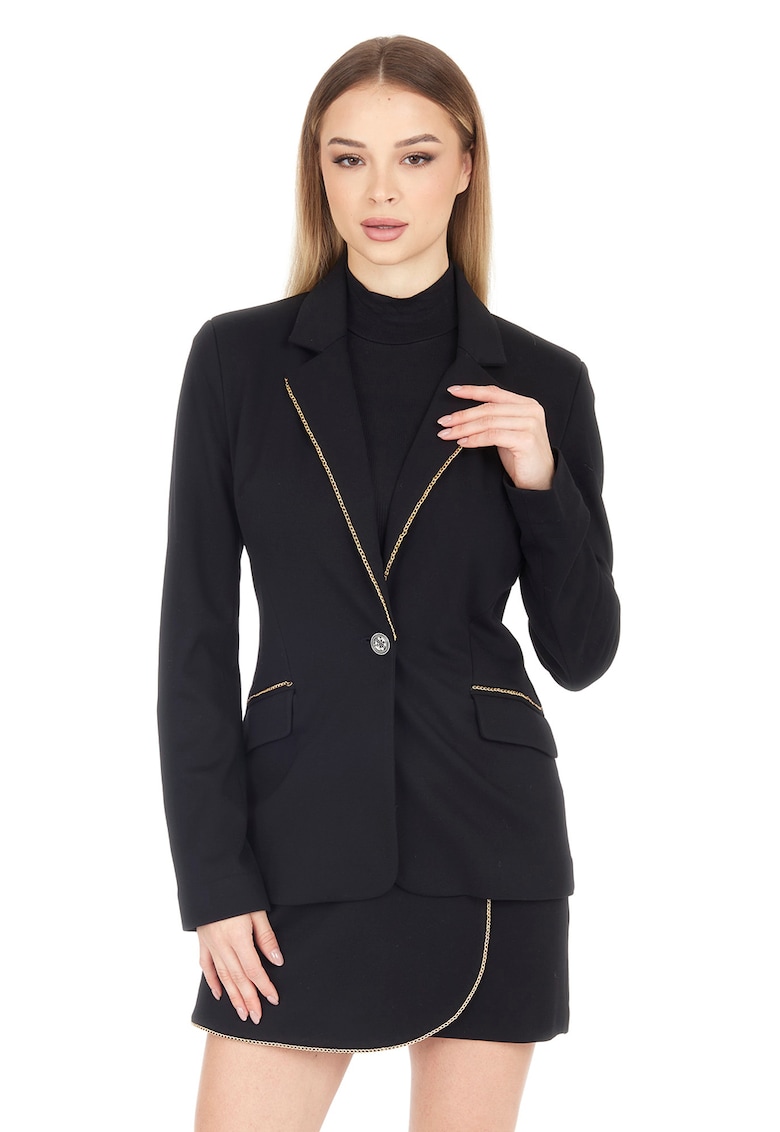 Guess Sacou cu detalii din lant - Auriu/Negru