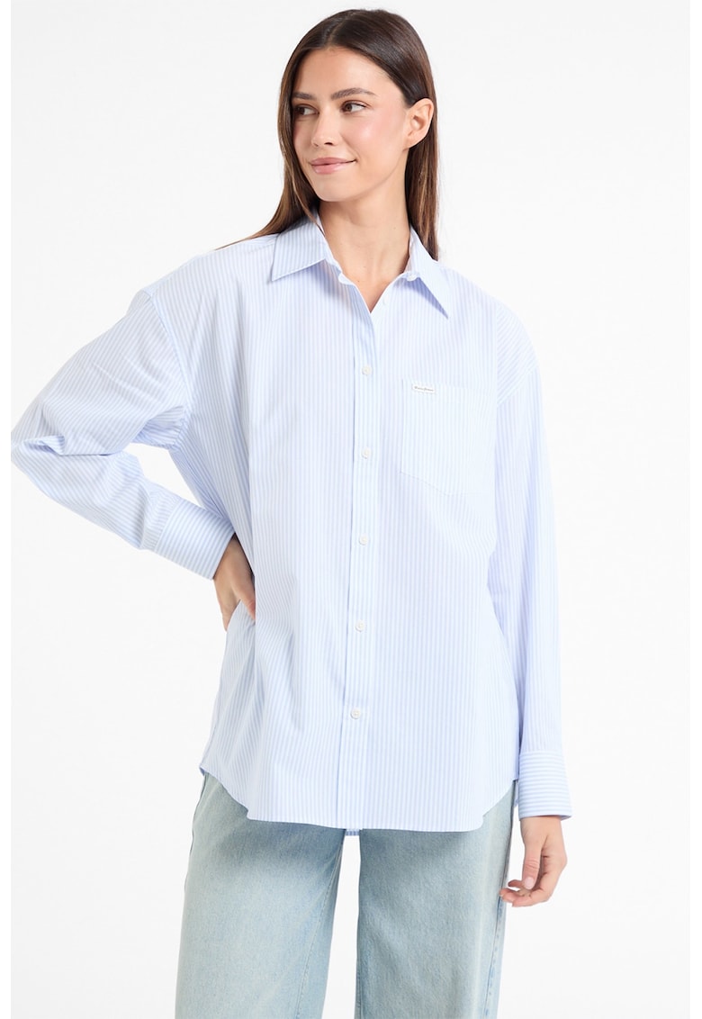 Camasa din bumbac cu model in dungi