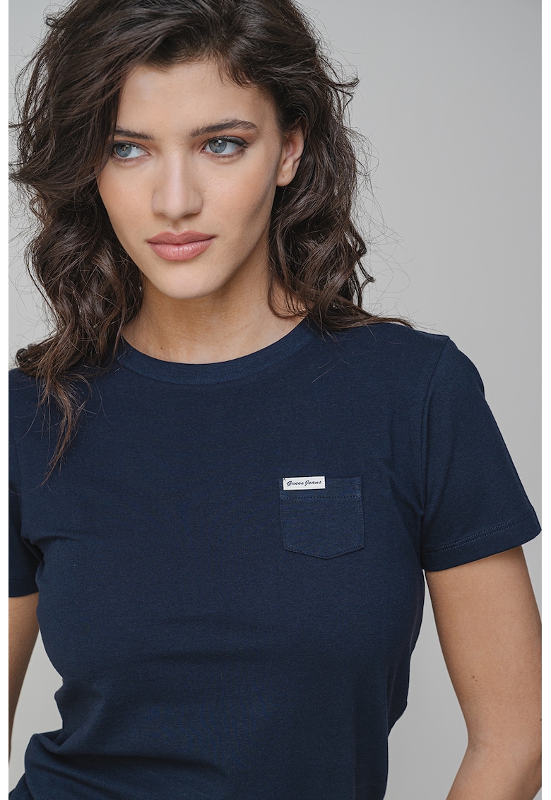 Tricou cu buzunar pe piept - Bleumarin