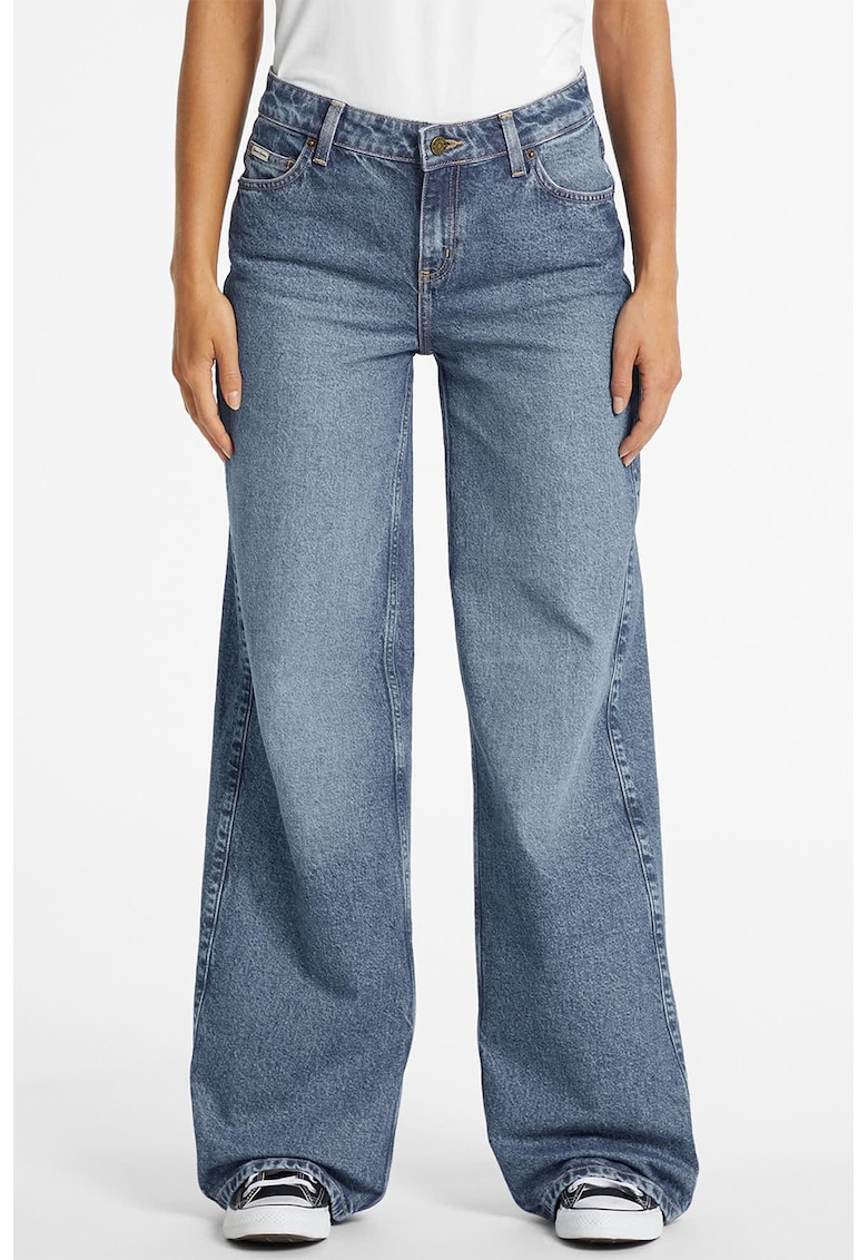 Blugi cu croiala ampla - Albastru prafuit