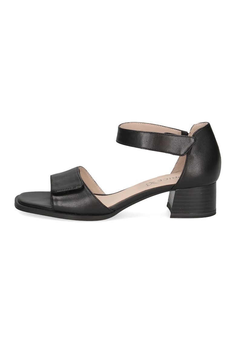 Sandale de piele cu velcro - Negru