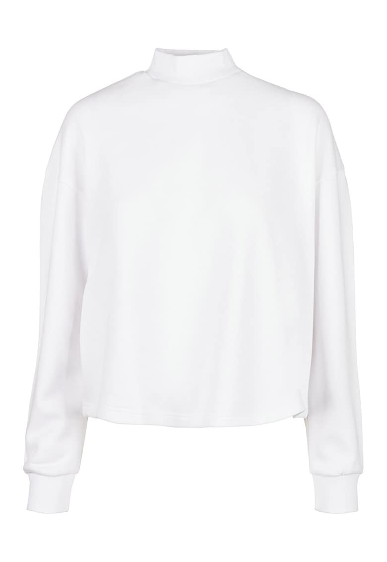 Bluza de trening cu guler scurt - maneci cazute si croiala supradimensionata