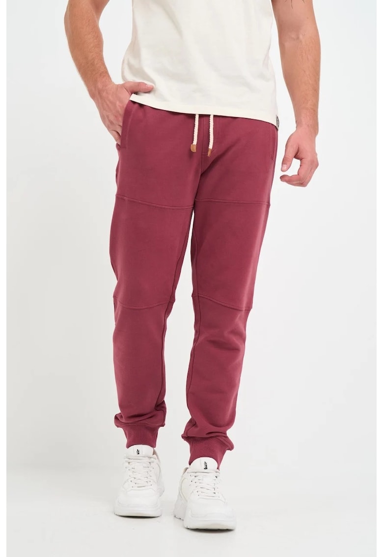 Pantaloni sport barbat de culoare uniforma - Rosu -