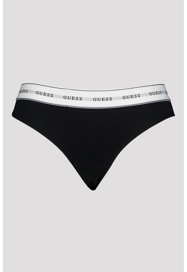 Chiloti brazilieni cu logo Carrie - Negru
