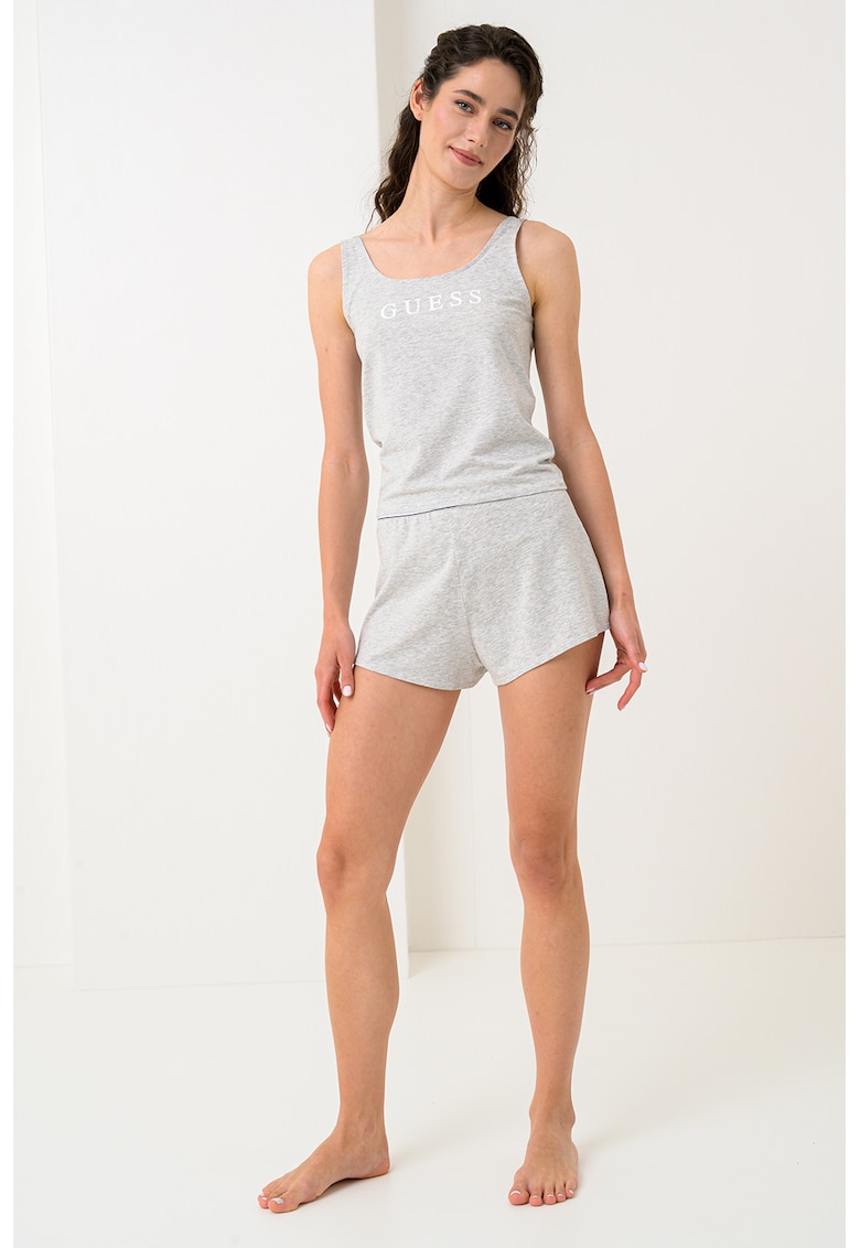 Pijama din amestec de modal cu pantaloni scurti