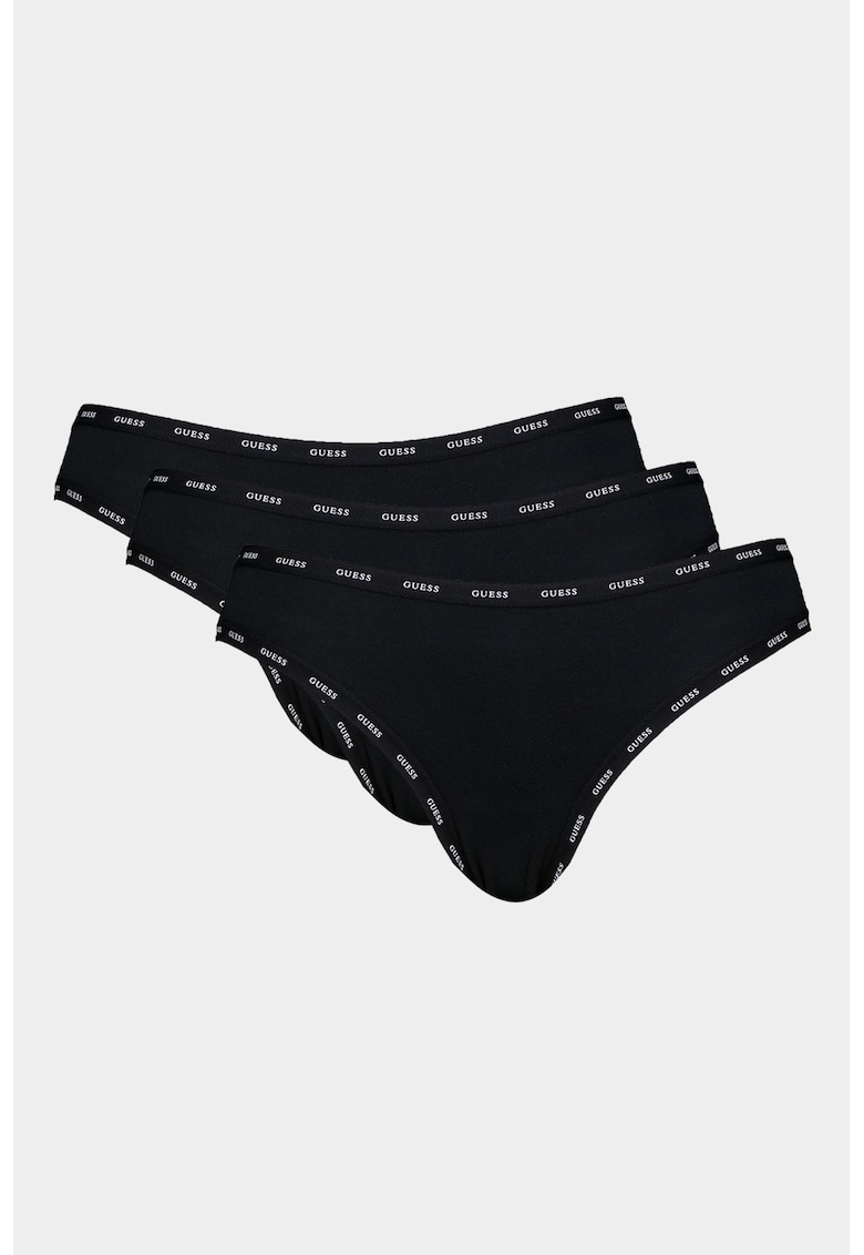 Set de chiloti brazilieni - 3 perechi - Negru