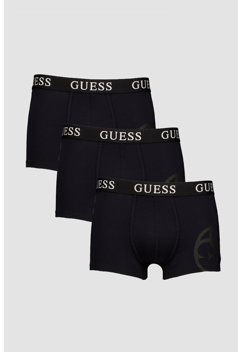 Set de boxeri cu banda elastica in talie - 3 Perechi - Albastru ultramarin