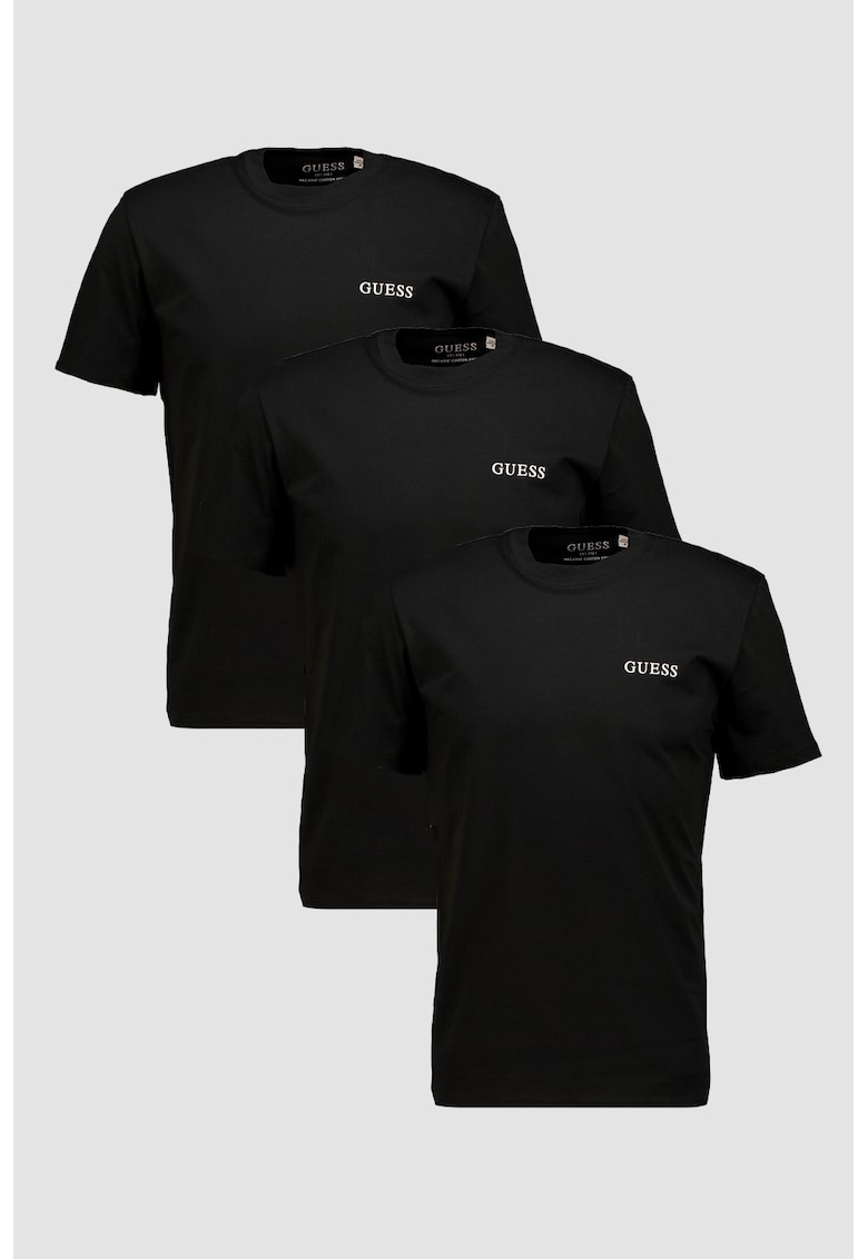 Set de tricouri de casa din bumbac - 3 Piese - Negru