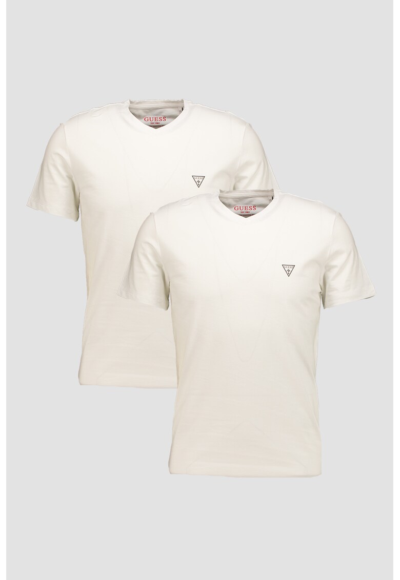 Set de tricouri de casa din amestec de bumbac - 2 Piese - Alb