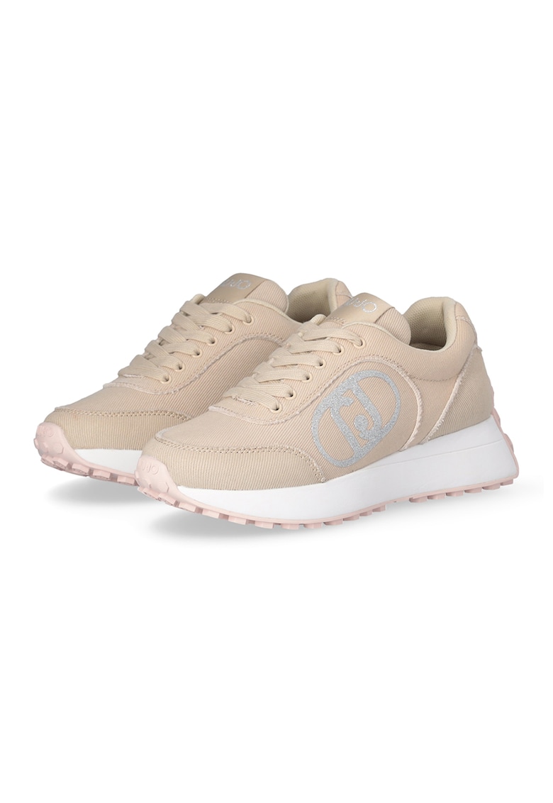 Pantofi sport din panza cu detaliu logo