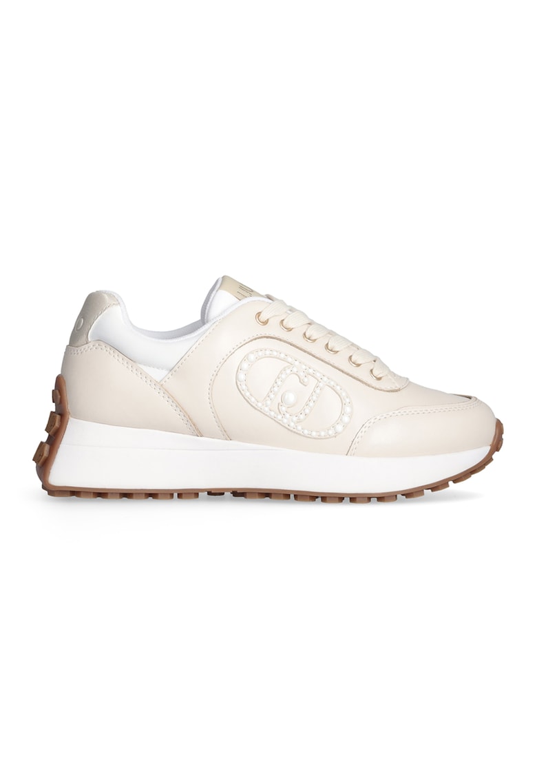 Pantofi sport cu segmente din piele