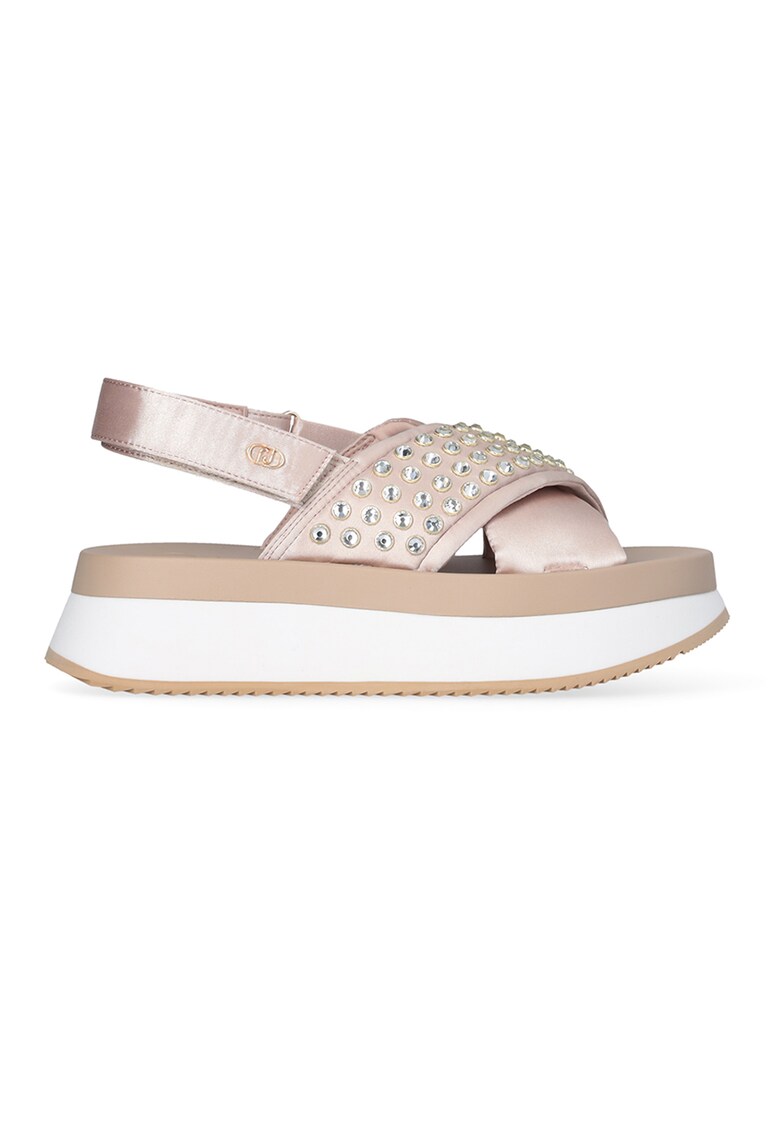 Sandale cu platforma si model - Roz