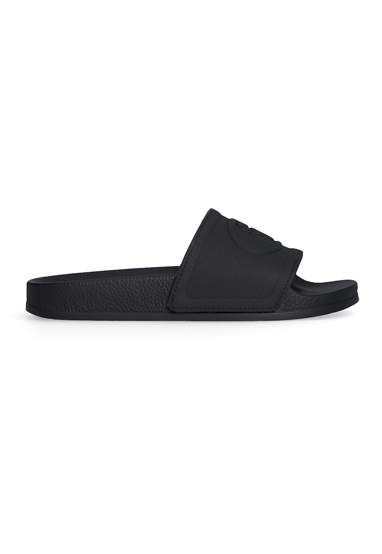 Papuci cu logo - Negru