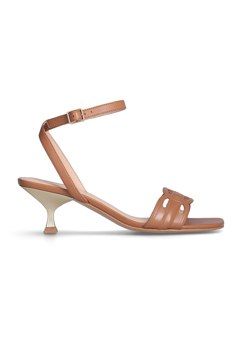 Sandale din piele cu bareta pe glezna