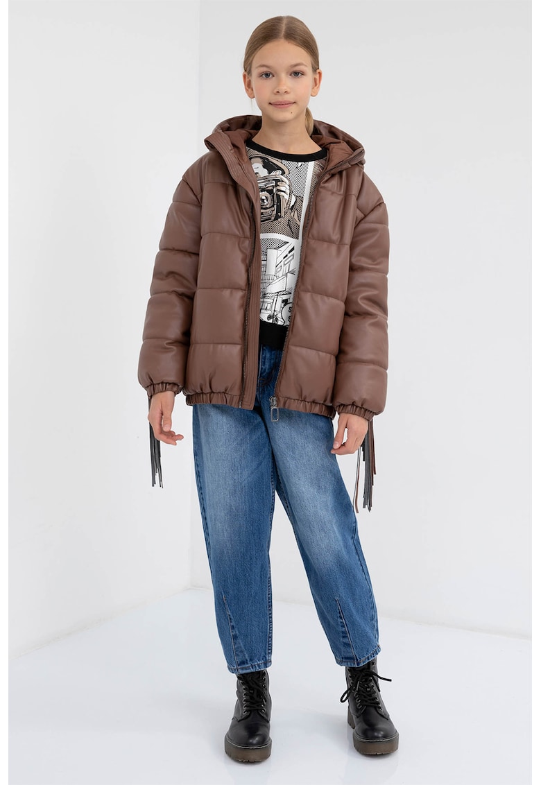 Geaca de piele ecologica cu vatelina