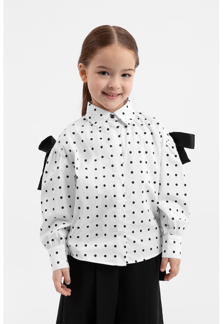 Camasa cu buline si funde decorative