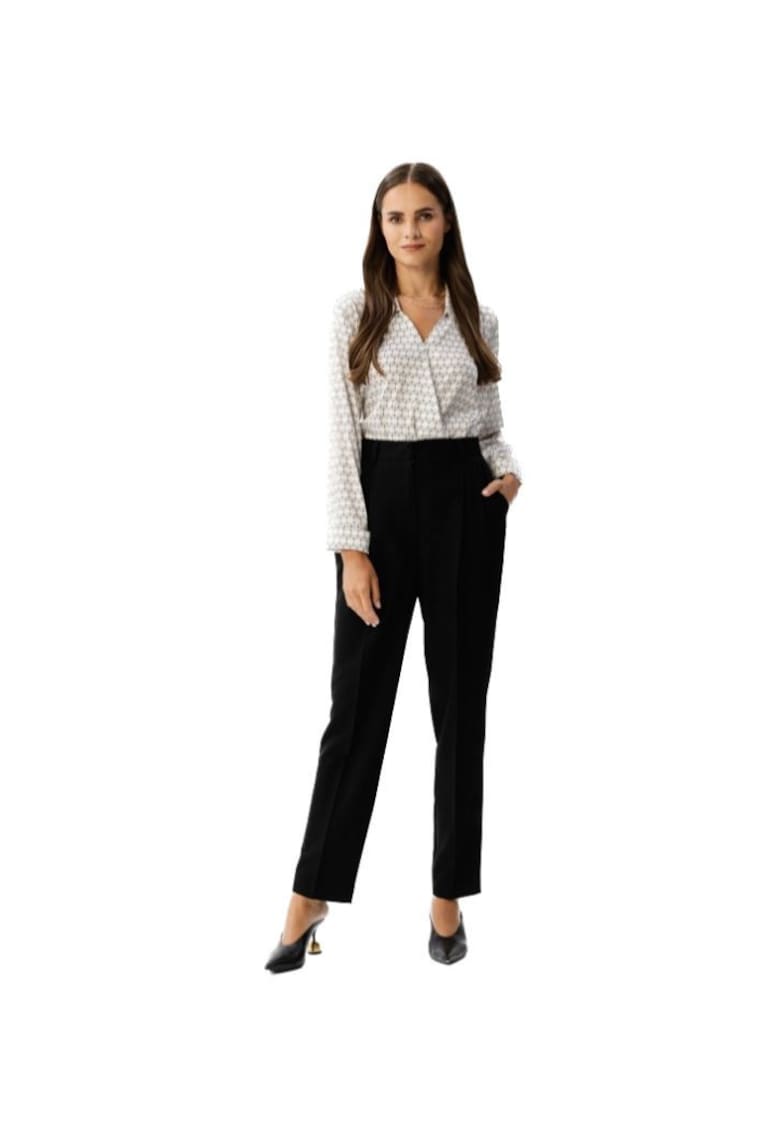 Pantaloni eleganti de dama Anigran S356 negri - Negru