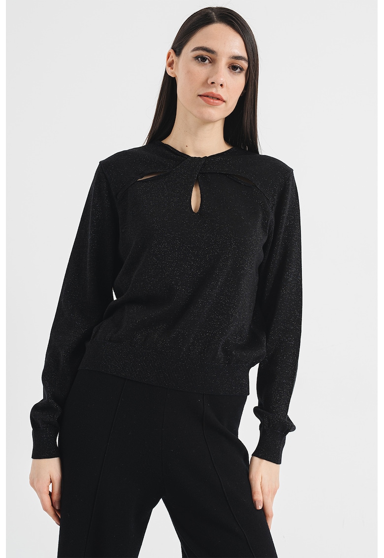 Pulover stralucitor cu nod frontal