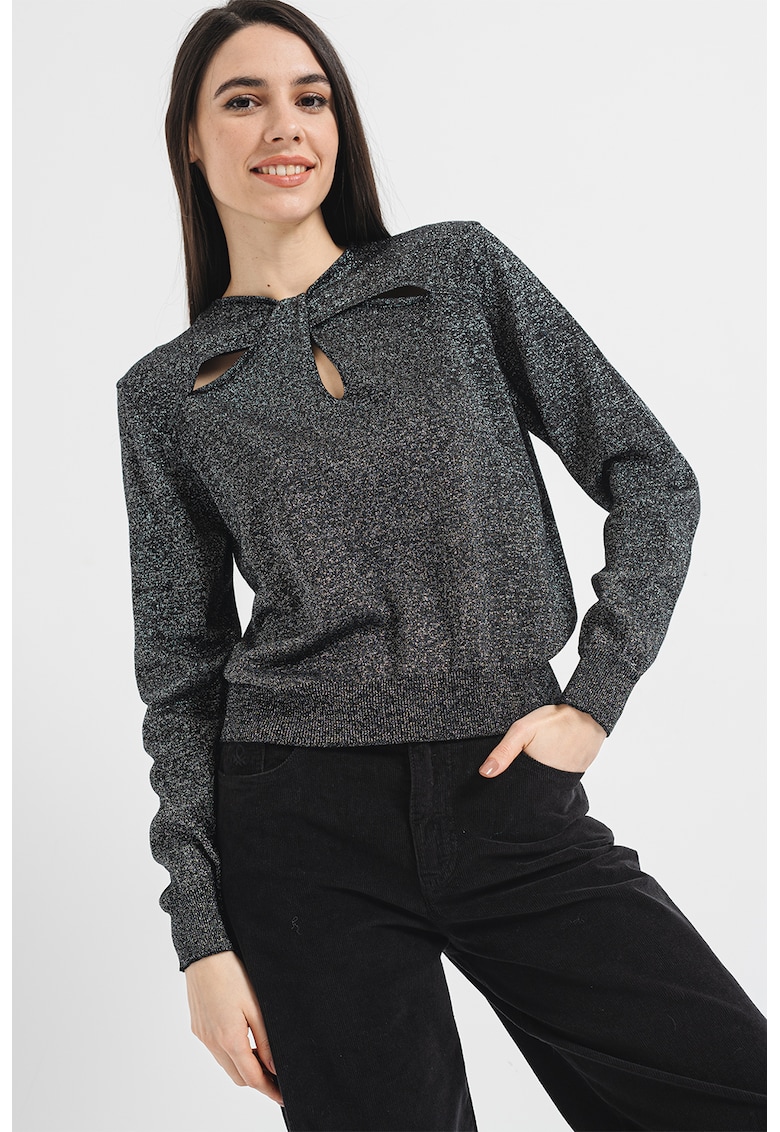 Pulover stralucitor cu nod frontal