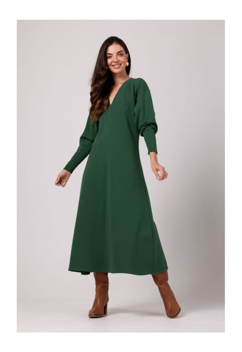 Rochie maxi dama - Claudas - verde inchis