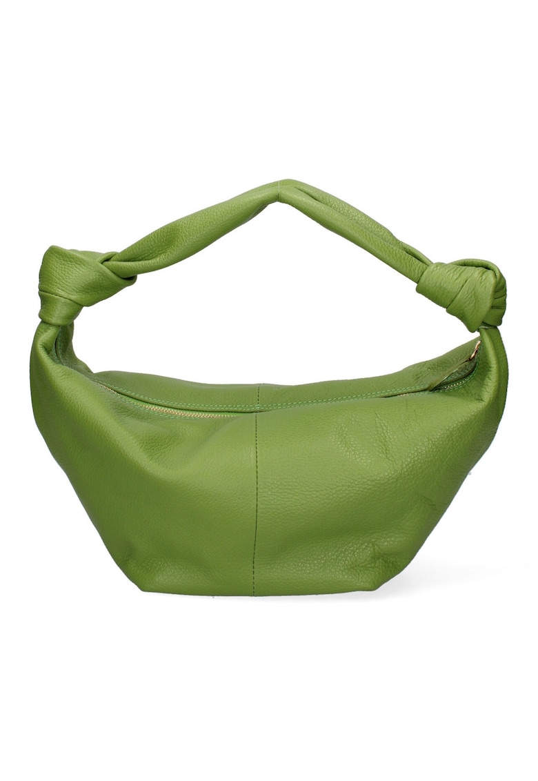 Geanta hobo de piele - Verde deschis