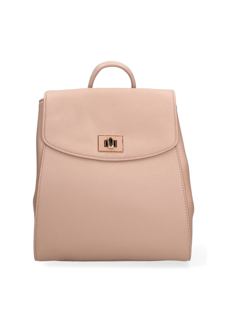 Rucsac de piele ecologica cu clapa - Maro taupe