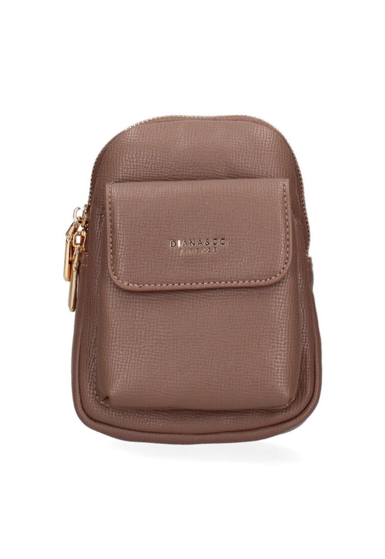 Geanta crossbody de piele ecologica - Maro taupe