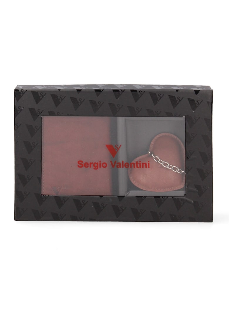 Set de breloc si portofel de piele - 2 piese