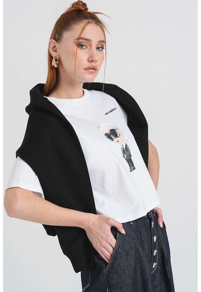 Tricou supradimensionat cu imprimeu logo
