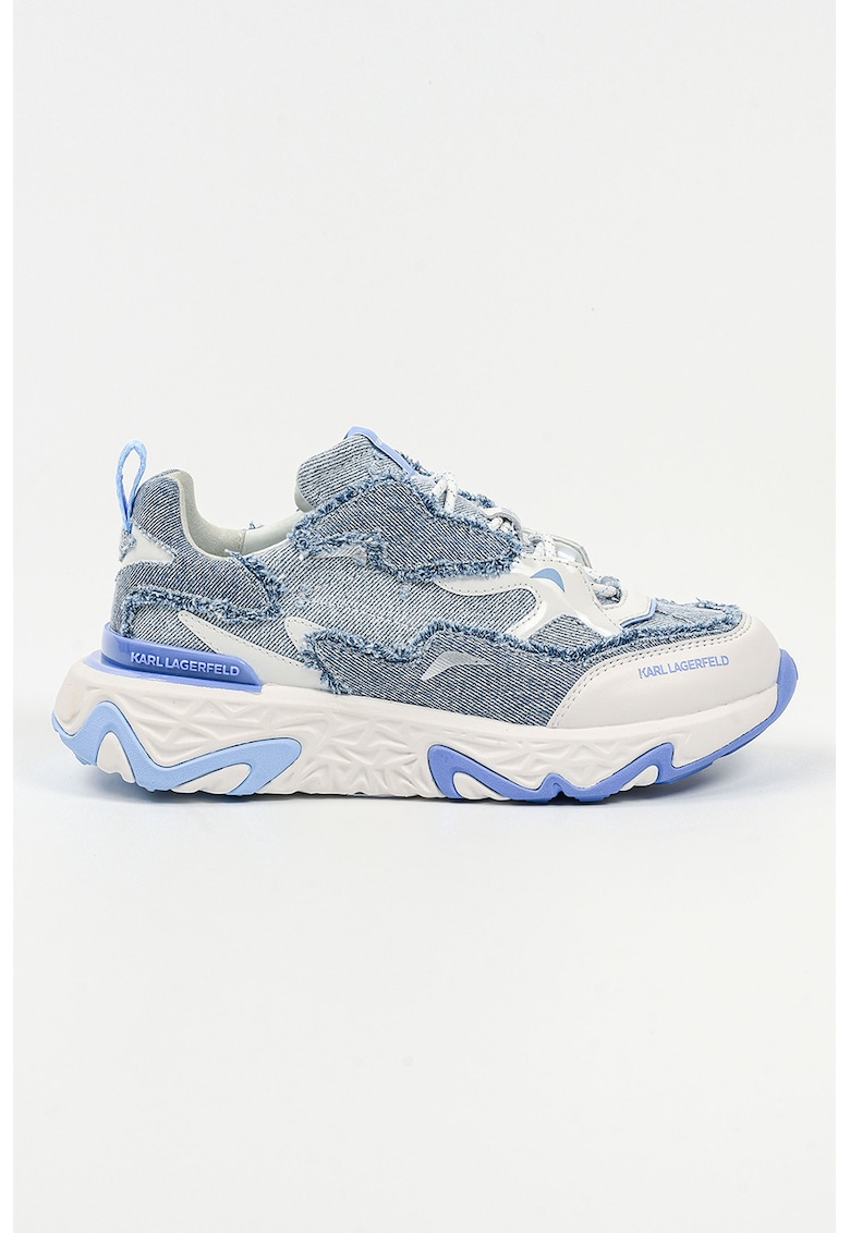 Pantofi sport cu segmente din denim