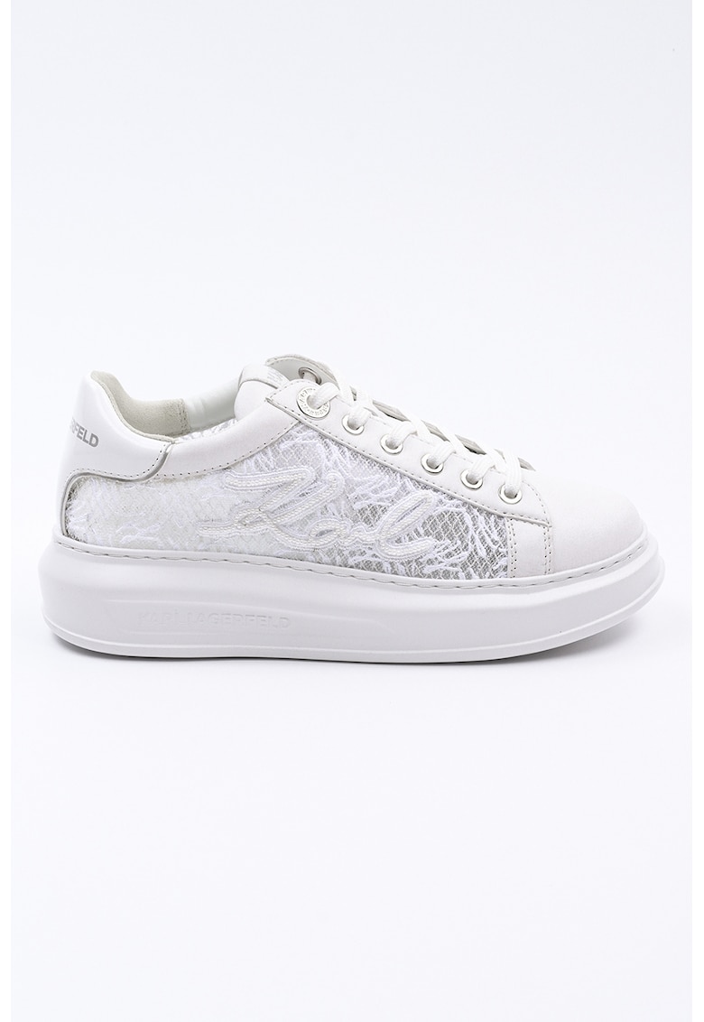 Pantofi sport de piele cu logo si segmente semitransparente Kapri