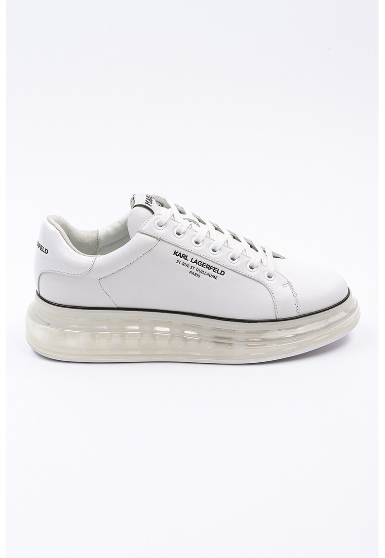 Pantofi sport din piele cu detalii cu logo - Alb