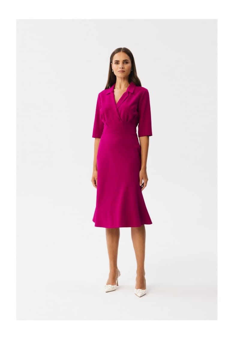 Rochie midi dama -  Bohodawc - pruna