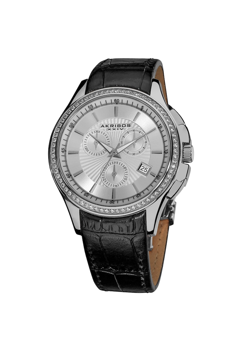 Ceas rotund casual AK615 -  AK641 - argintiu Ceas rotund casual AK615 -  AK641 - argintiu