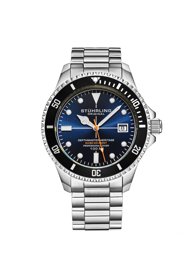 Ceas analog Depthmaster Heritage 42 mm - original STUHRLING - albastru