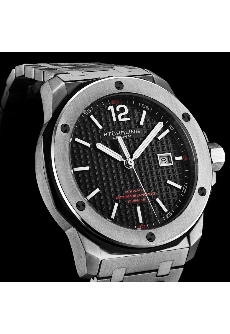 Ceas automatic din inox Fortitude - argintiu